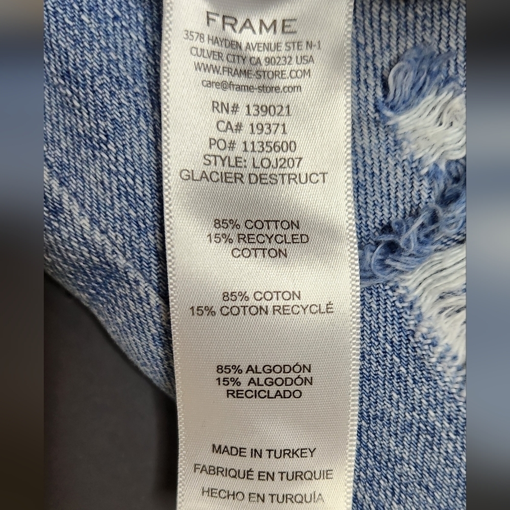 Frame Le Original Jeans Straight Leg High Rise Distressed Size 30 - Picture 7 of 9